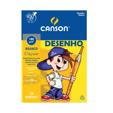 Bloco Desenho 140g A3 Branco 20fls 66667071 Canson