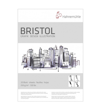 Bloco Desenho Bristol 250gr A3 20fls Hahnemuhle