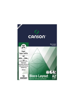 Bloco Lay Out Liso 180g A2 20fls 66667029 Canson