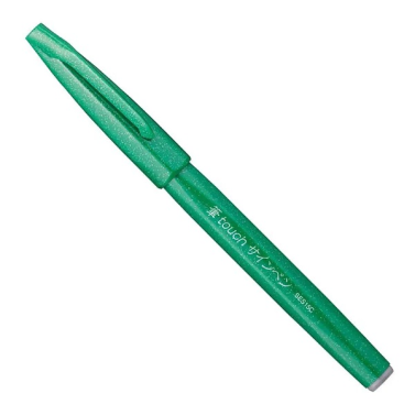 Caneta Pincel Sign Pen Verde Ses15c-d Pentel