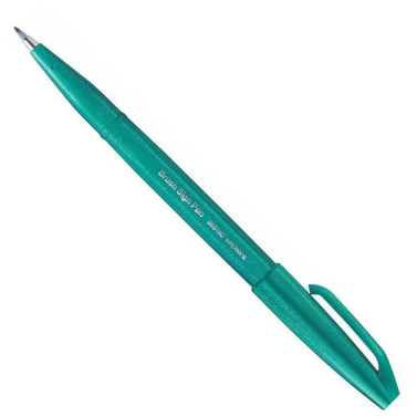 Caneta Pincel Sign Pen Verde Turquesa Ses15c-d3x Pentel